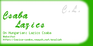 csaba lazics business card